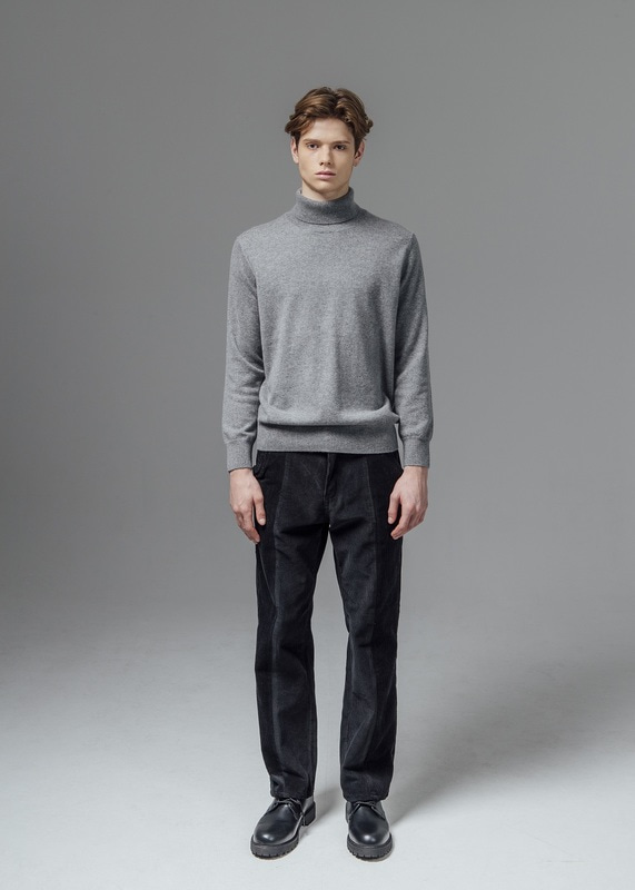 cashmere turtleneck pullover_grey